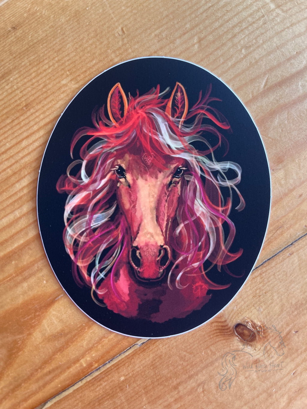 Fire Horse Cameo Sticker (3")